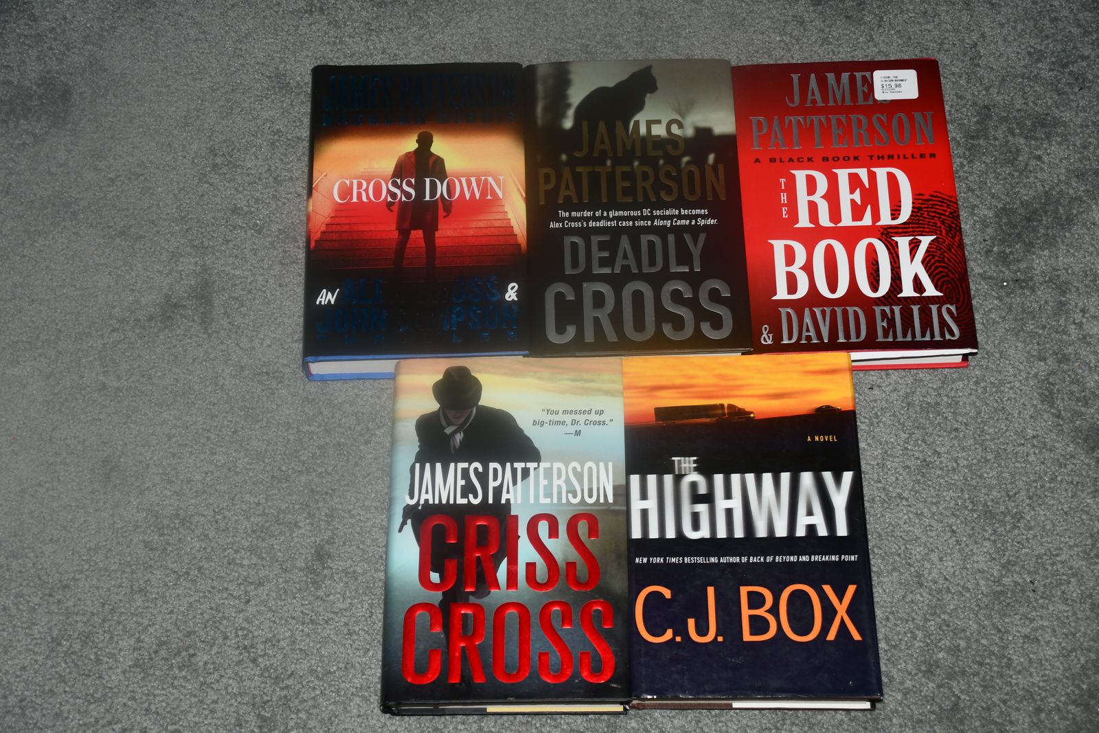 5 HARDCOVER BOOKS ~ THRILLERS ~ JAMES PATTERSON & CJ BOX