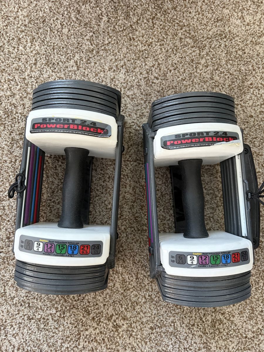 Adjustable dumbbell set (6-24lbs each side)