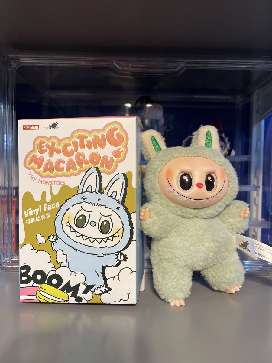 Pop Mart The Monsters Exciting Macaron Vinyl Face Figure - Green Bunny Edition, New in Box