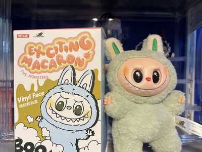 Pop Mart The Monsters Exciting Macaron Vinyl Face Figure - Green Bunny Edition, New in Box