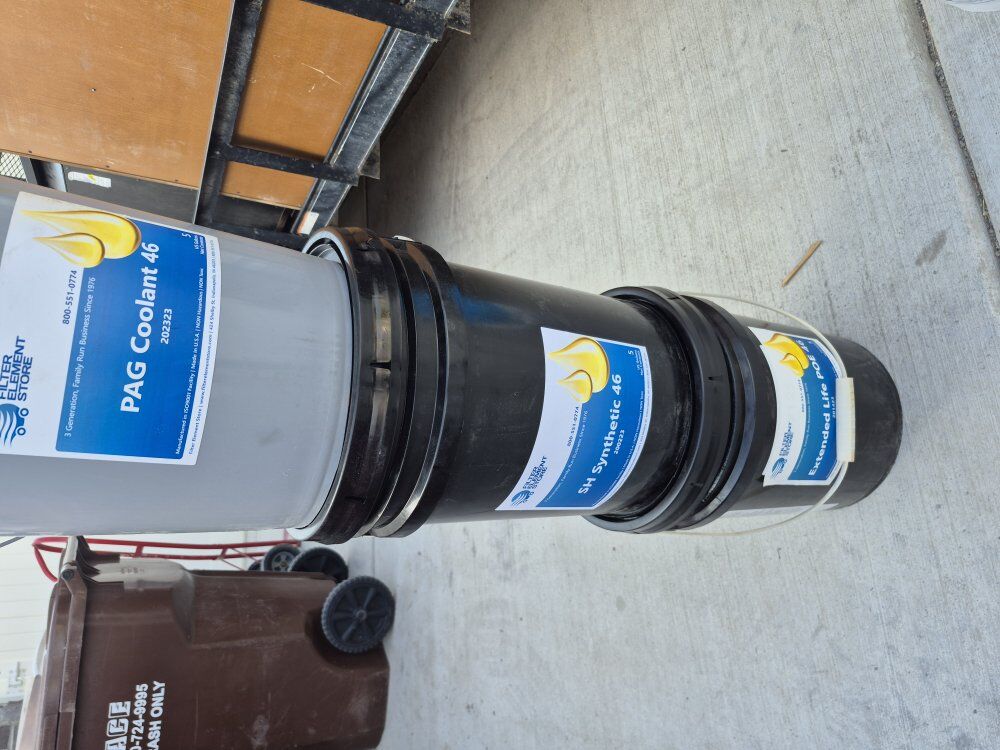 assortment of compressor liquids