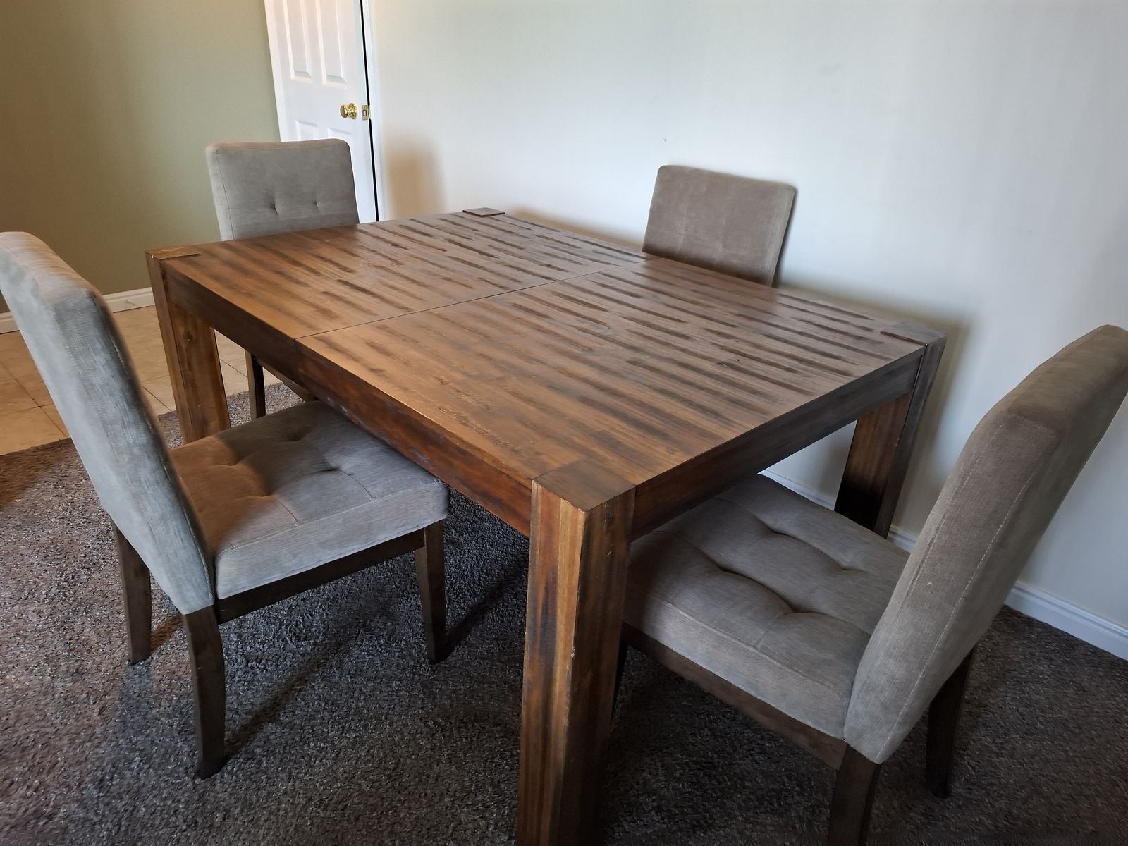 Hardwood Dining Table with 4 chairs