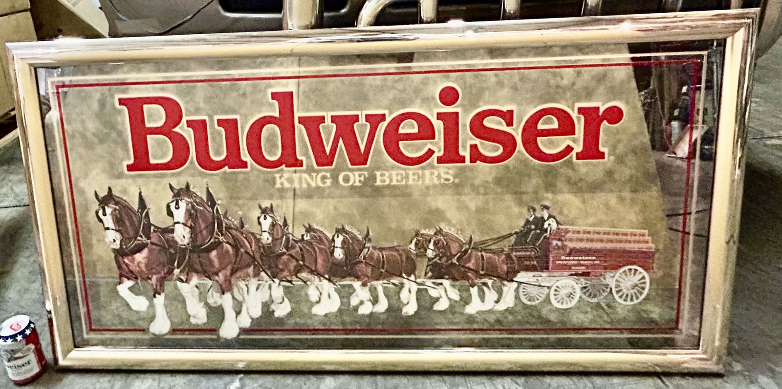 Large Vintage Budweiser Clydesdale Mirror