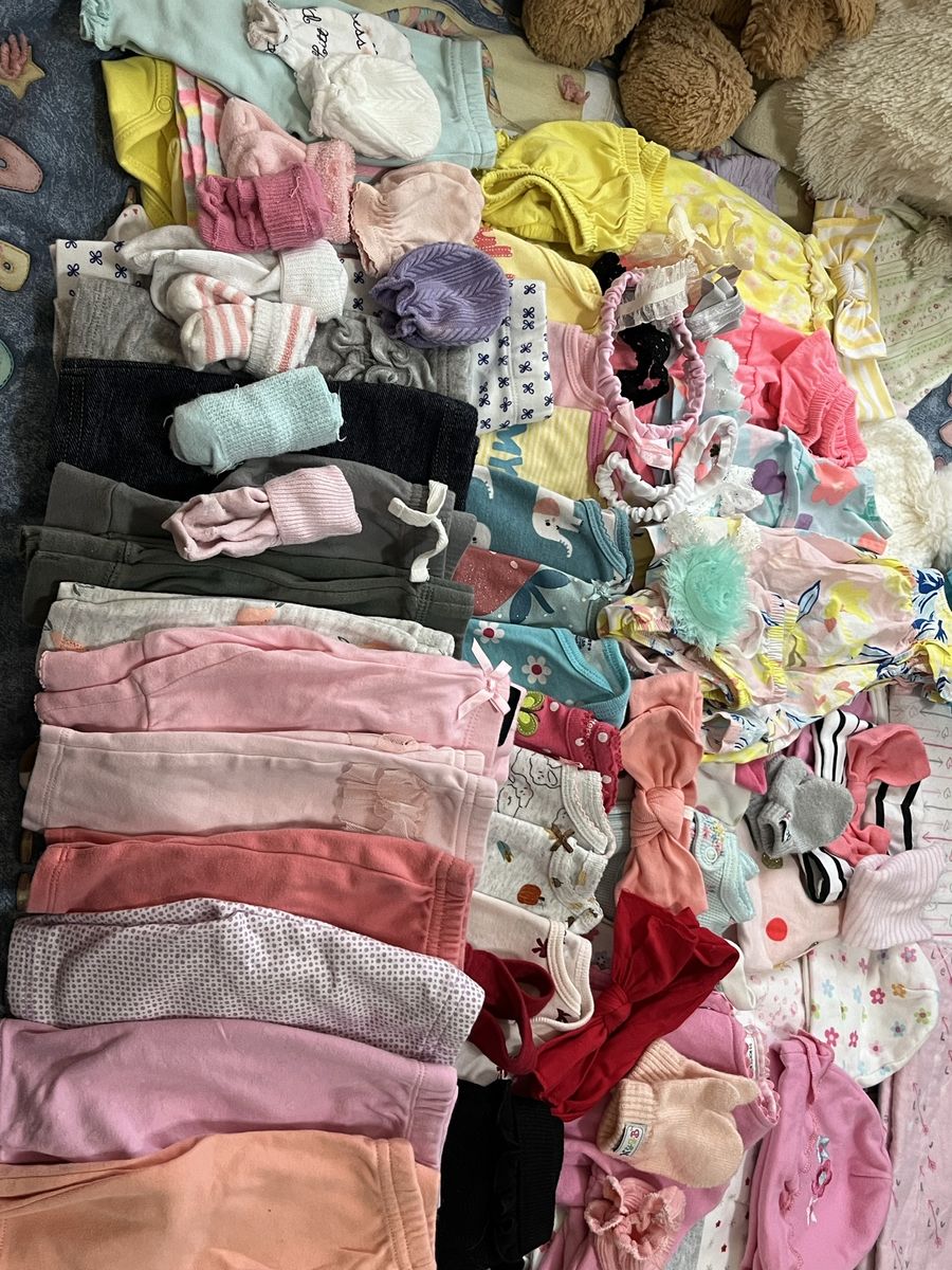 Newborn girl baby clothes bundle + extras