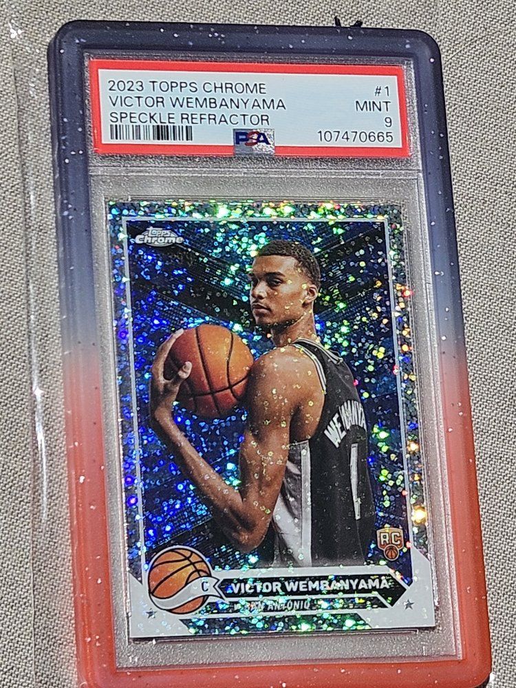 2023 Topps Chrome Victor Wembanyama Speckle Refractor Rookie PSA 9 Mint #205/299