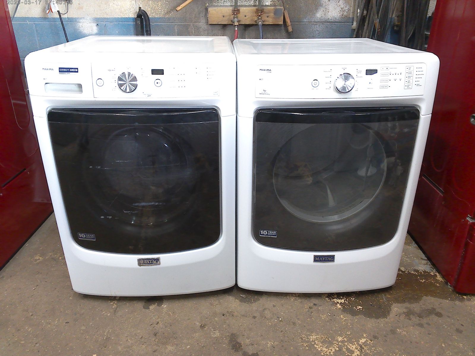 Maytag Maxima front load washer with matched electric