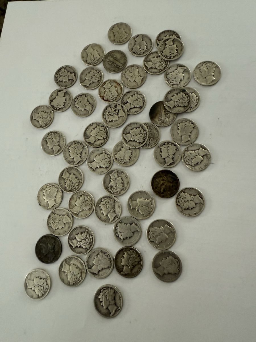 100 silver dimes 1A