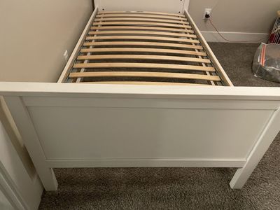 Hemnes IKEA White Twin Bed Frame with Slats