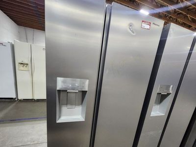 Hisense Side by Side Stainless Steel Refrigerator - Like New