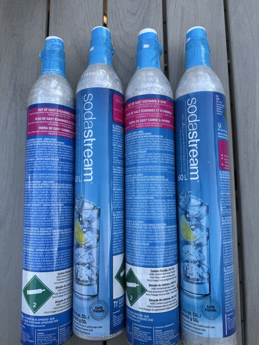 Sodastream 60L bottles new (Lot of 4)