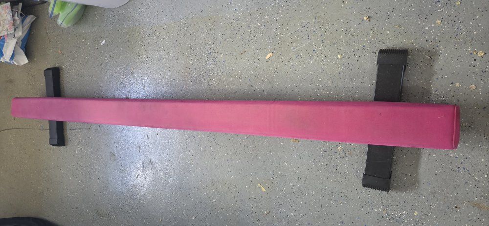 Gymnastics pink balance beam