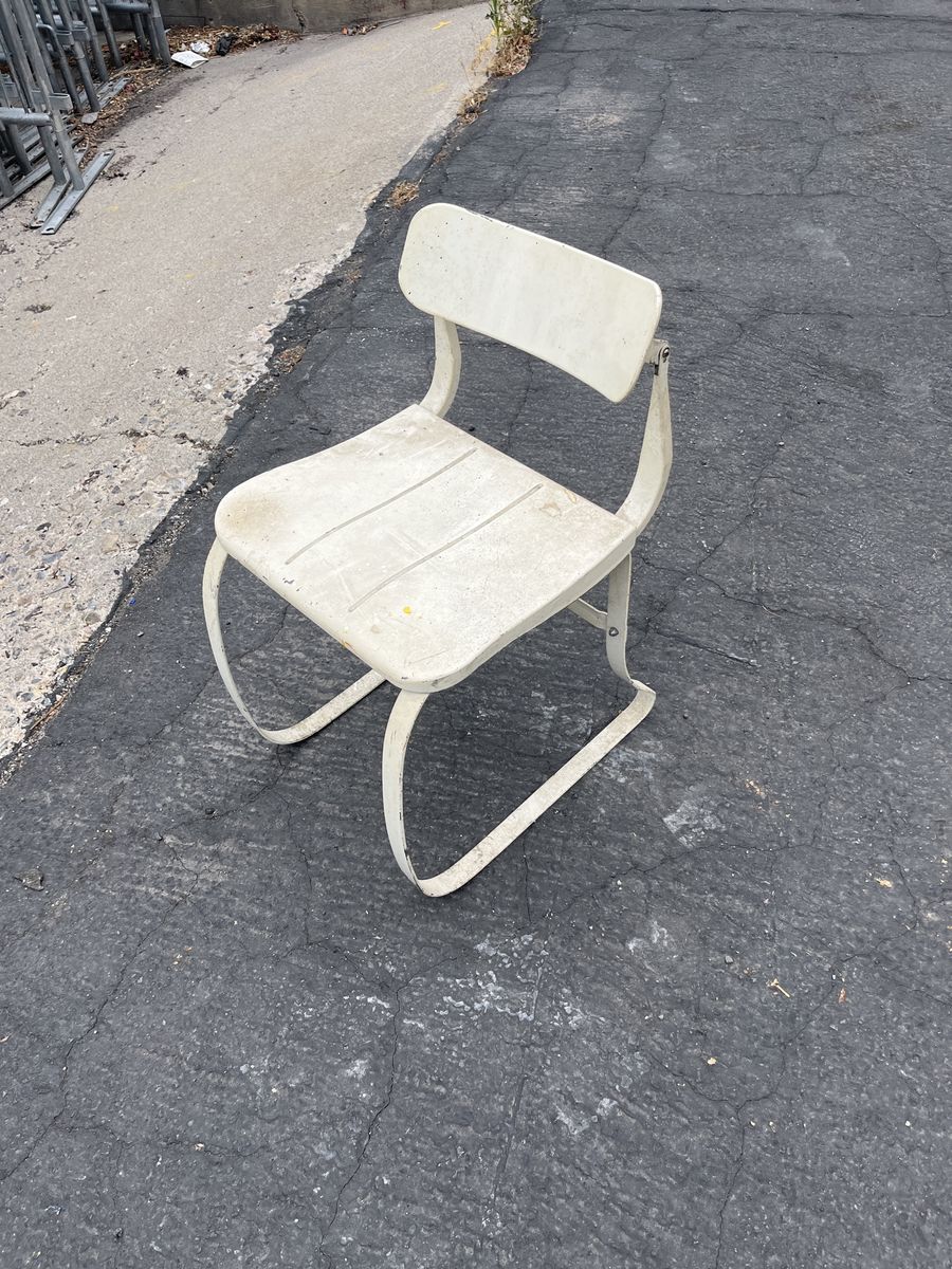 Vintage Ironrite Health Chair Metal Ironing / Industrial Chair
