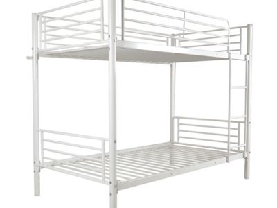 White Metal Bunk Bed