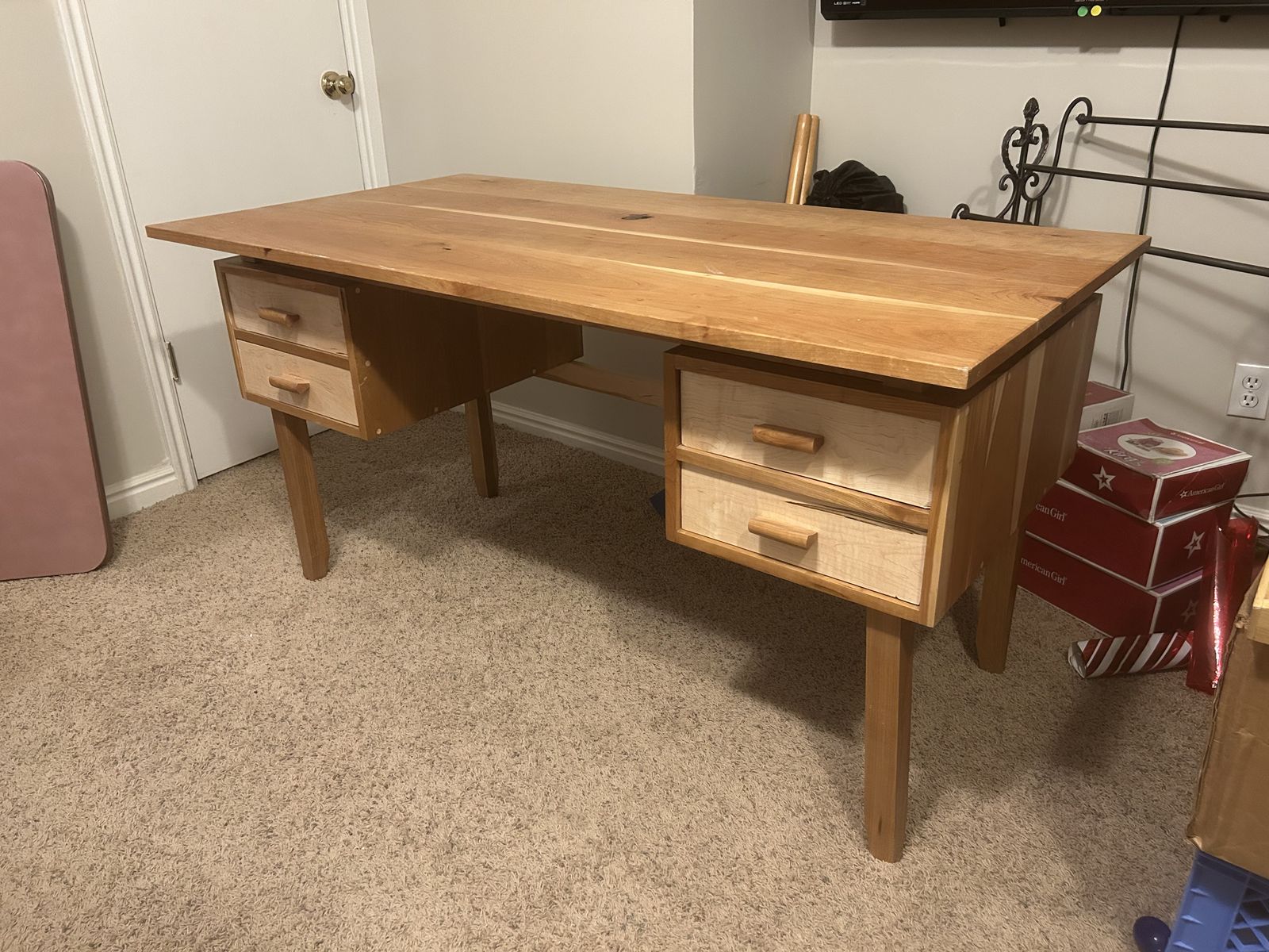 Real wood homemade desk