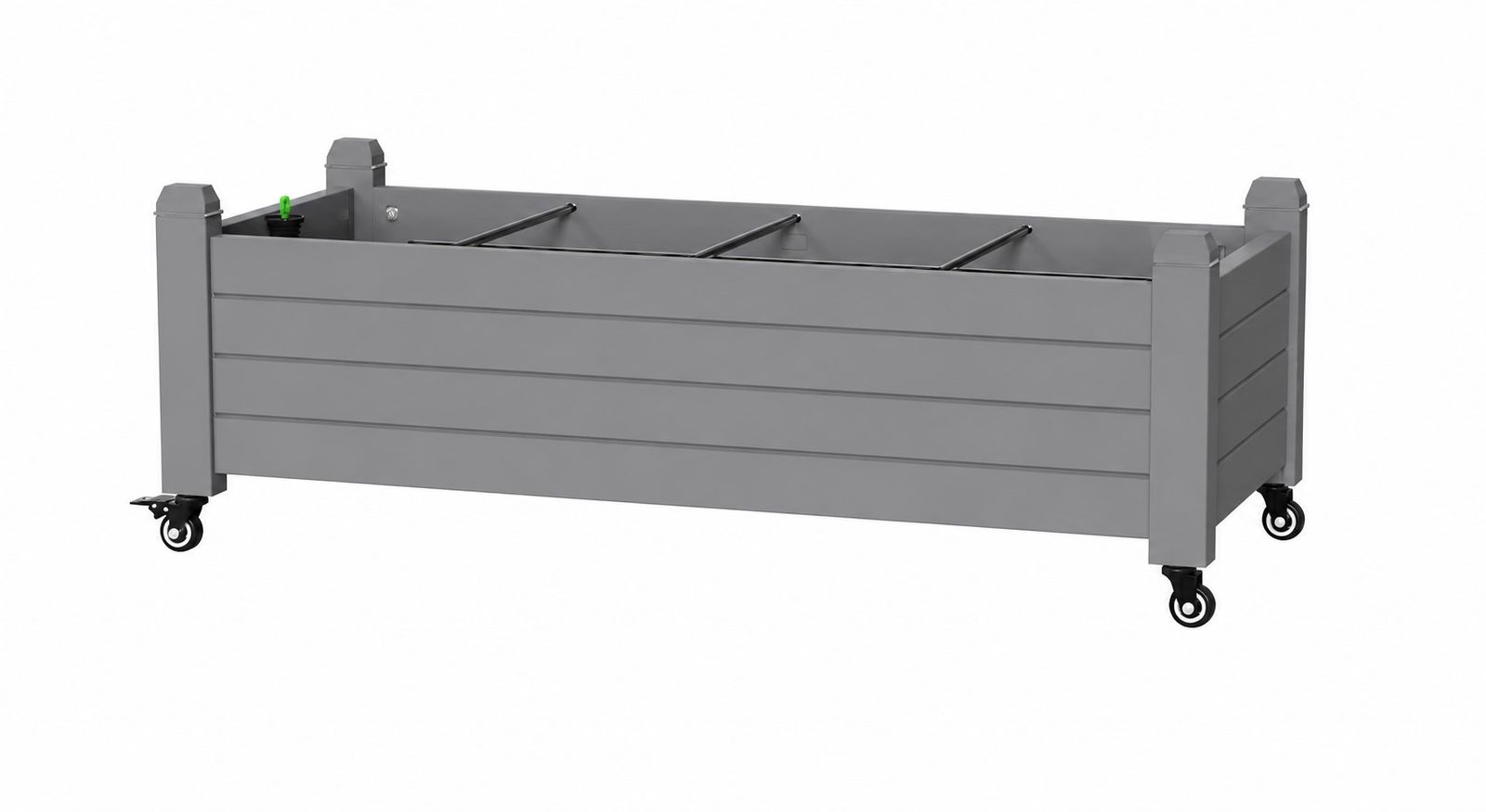 NEW! Raised Garden Bed w/Caster Wheels – Gray