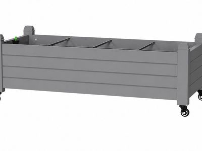 NEW! Raised Garden Bed w/Caster Wheels – Gray