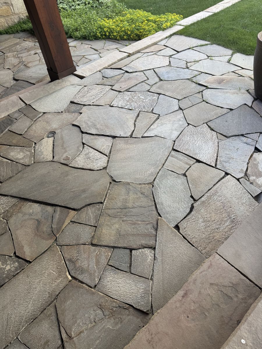 Quartzite silver flagstone. $5 a SF