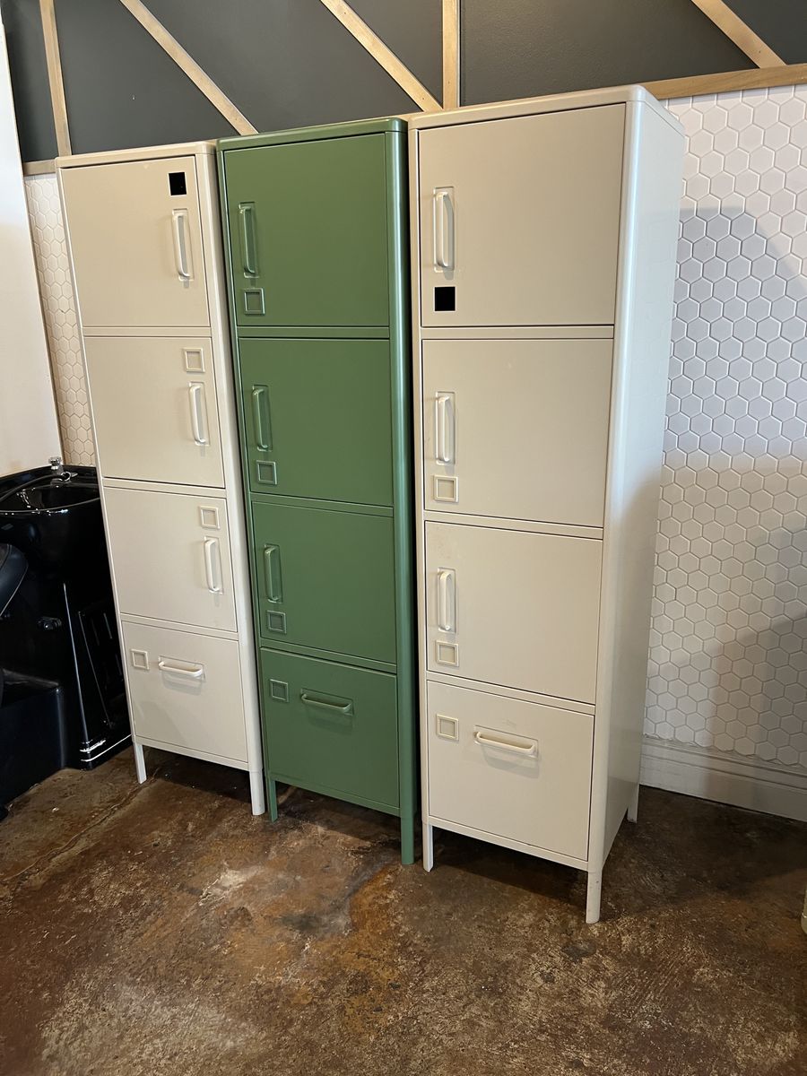 Idasen ikea locker high cabinet with drawer and doors