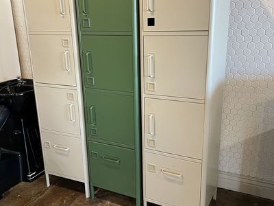 Idasen ikea locker high cabinet with drawer and doors