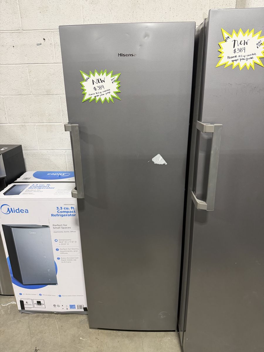 BIG SAVINGS! BRAND NEW HISENSE UPRIGHT CONVERTIBLE FREEZER/FRIDGE