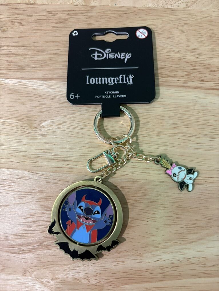 Stitch Loungefly Devil/Angel Spinner Keychain