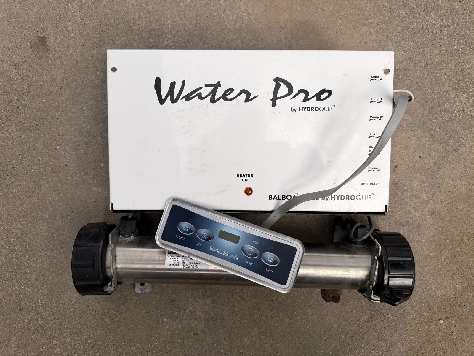 Hot Tub Balboa Hydroquip Water Pro spa pack control system - Like New
