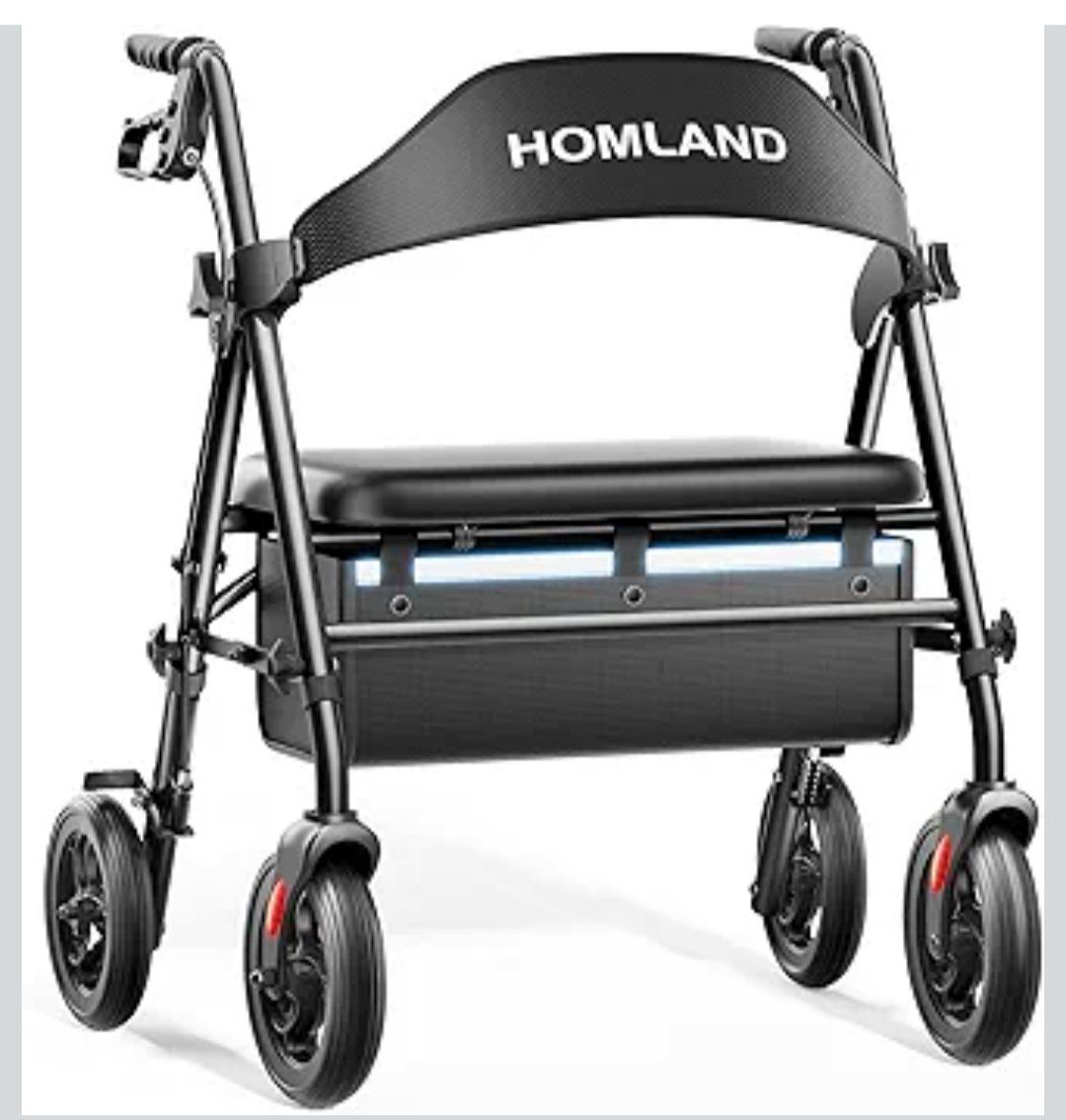 Bariatric Walker, Extra Wide Padded Seat, 500lb