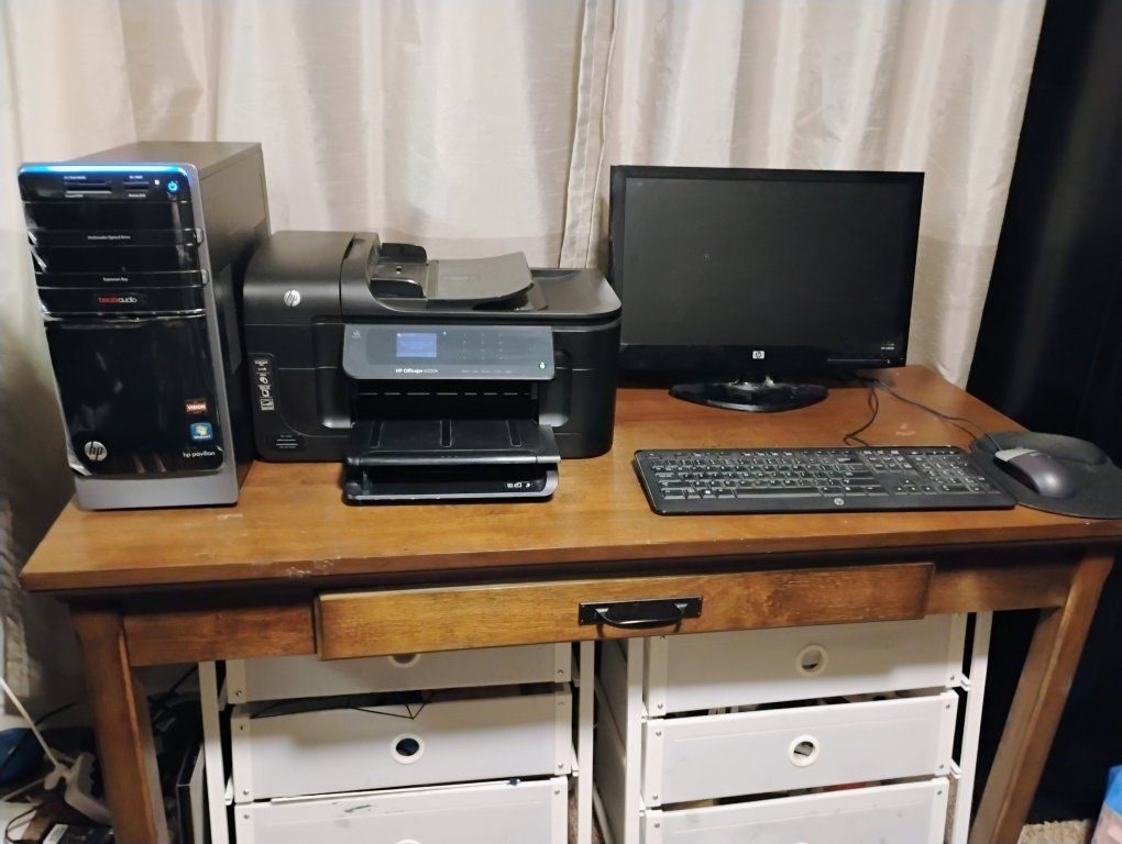 computer, monitor, printer, all working
