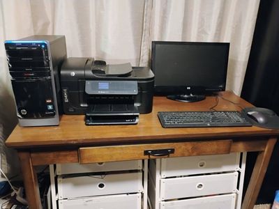 computer, monitor, printer, all working