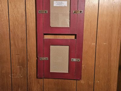 Double picture frame wood rustic