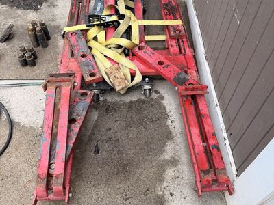 Hydraulic Mid-Rise Scissor Auto Lift Frame with Power Unit and Accessories.