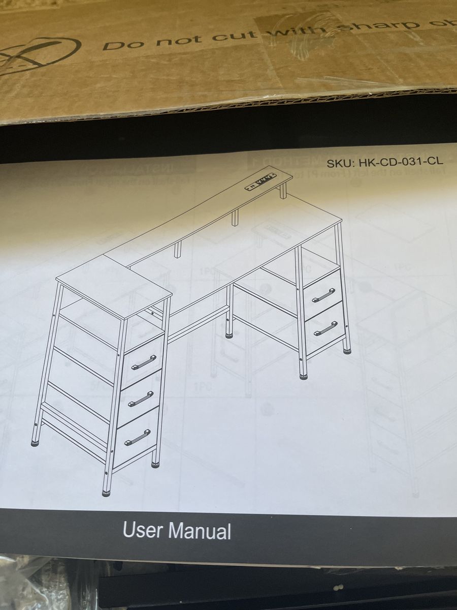 desk and drawers