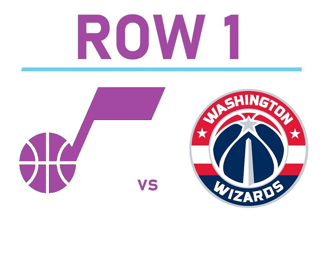 Utah Jazz Tickets vs Washington Wizards - ROW 1 Upper Bowl