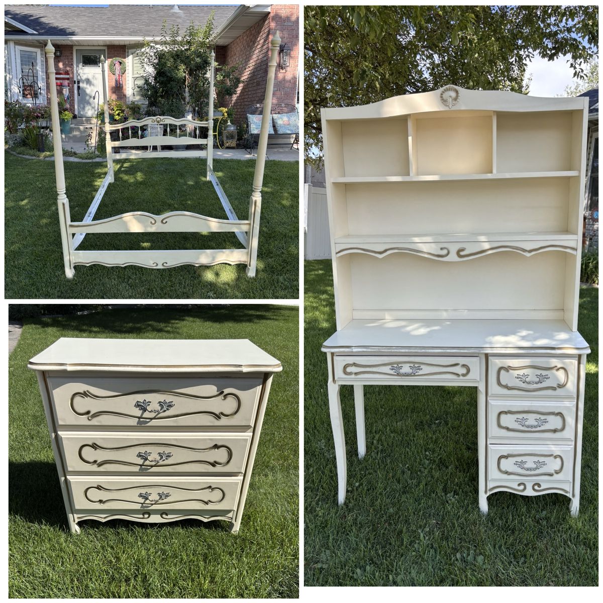 Darling Vintage Mid Century Frenchie Bedroom Set