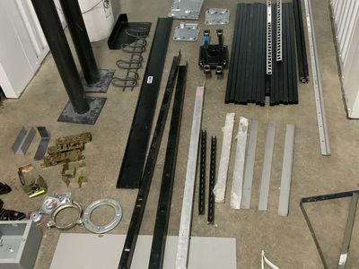 Assorted Metal Building Materials & Hardware - Brackets, Channels, Shelving Parts