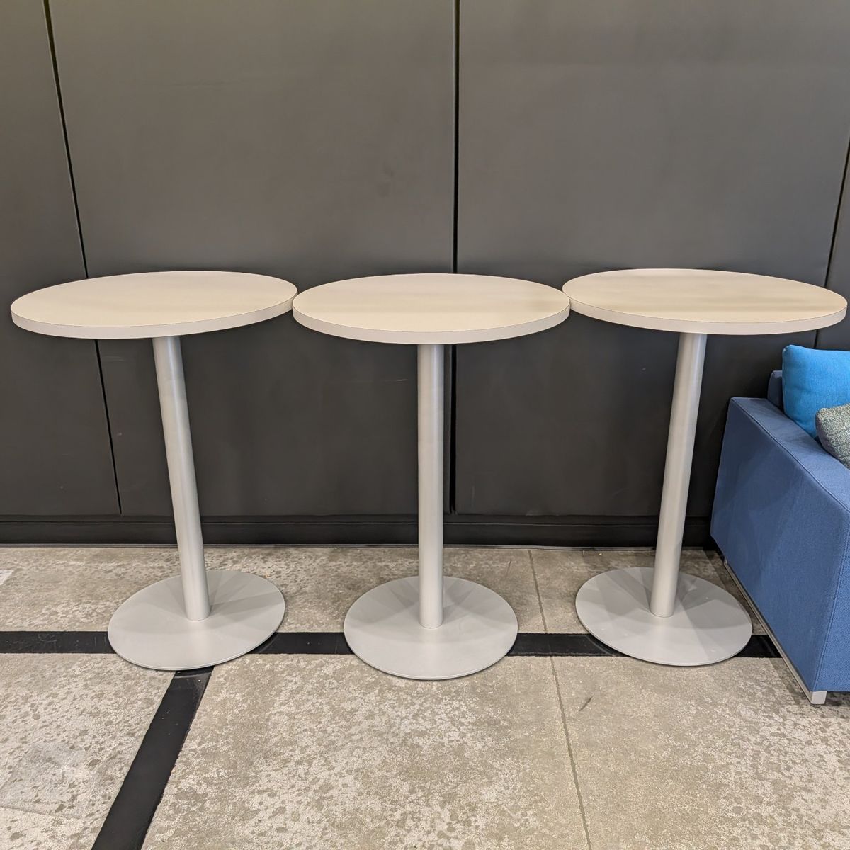 3 Modern Round High-Top Tables – Must Go by Tues.