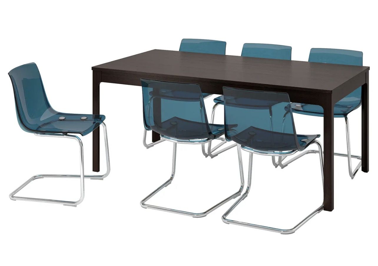 Ikea Dining Table with Six Chairs