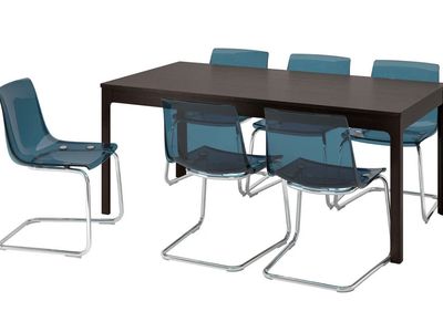 Ikea Dining Table with Six Chairs