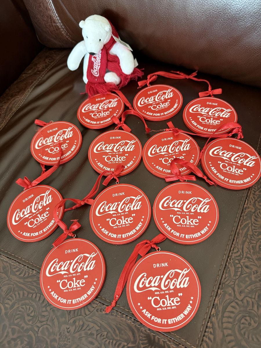 Coca-cola Christmas tree decorations set all for $25