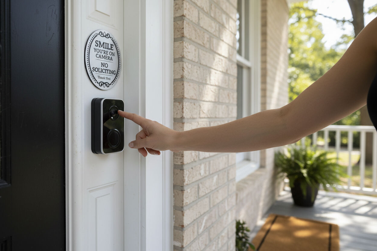 NO SOLICITING – YOU’RE ON CAMERA – Wooden Door Signs – BULK 10-PACK – NEW