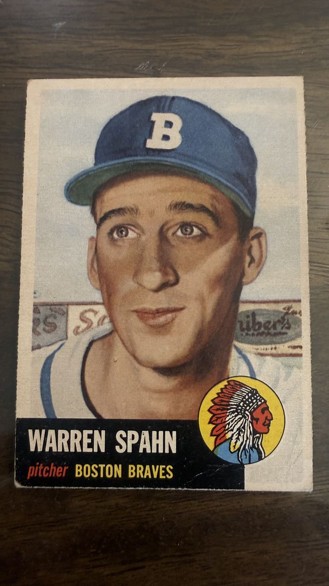 1953 Topps Warren Spahn #147 Vintage HOF Baseball Card