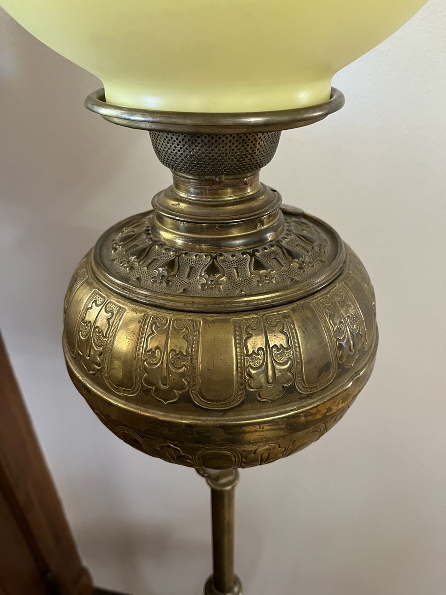 Victorian Era Standing Brass Piano Floor Lamp