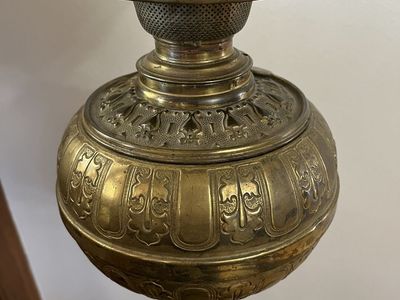 Victorian Era Standing Brass Piano Floor Lamp