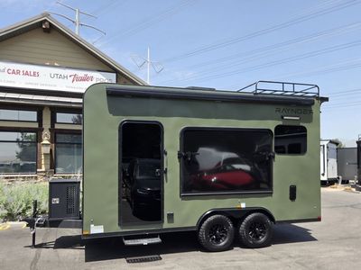 2026 Raynger 8x16 / 8.5x16 10K Toy Hauler Travel Trailer Fridge/Microwave TRIPLE TENT!!! New