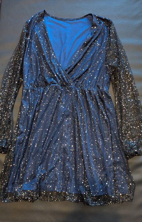 Sparkly Navy Starry Dress