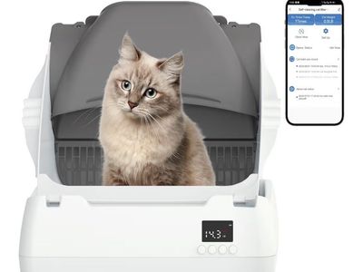 Lohhuby Automatic Self-Cleaning Cat Litter Box - App Control, White $90 obo