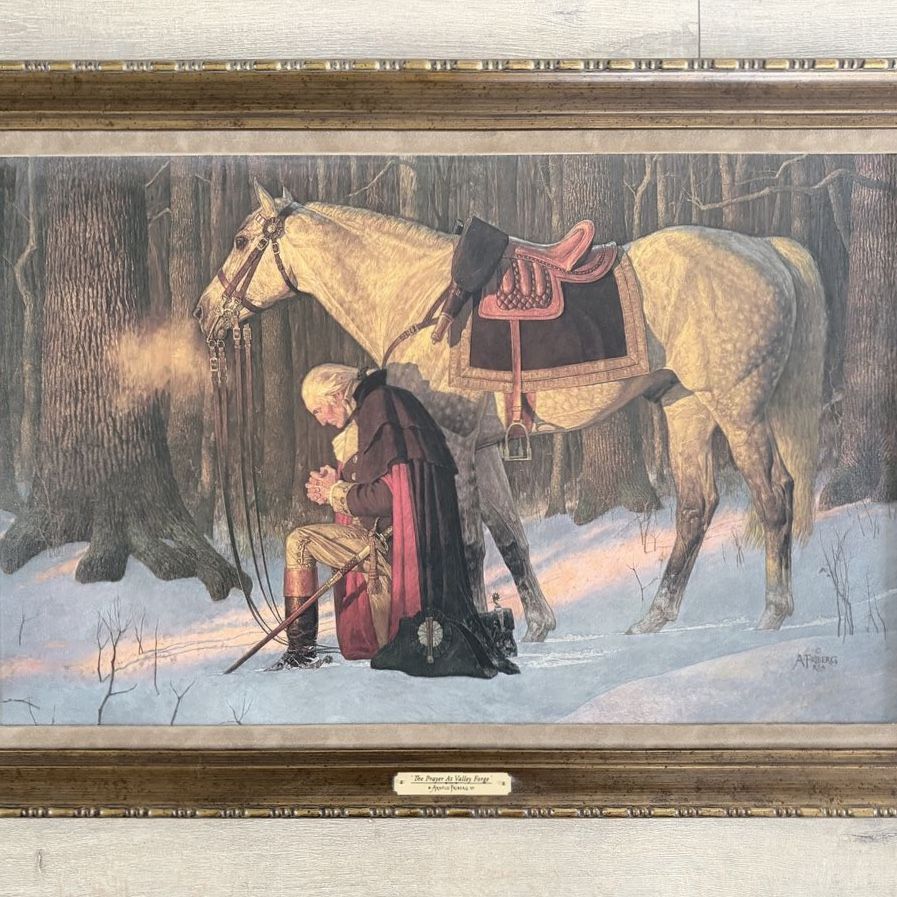Framed canvas - The prayer at valley forge