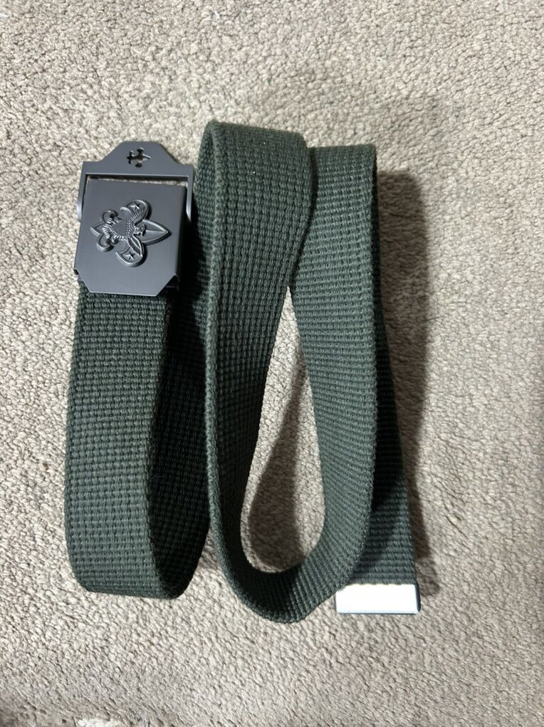 Boy Scouts Of America Web Olive Green Belt M/L