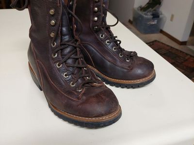 Vintage Herman Boots- Size 9XW extra wide Leather boots-
