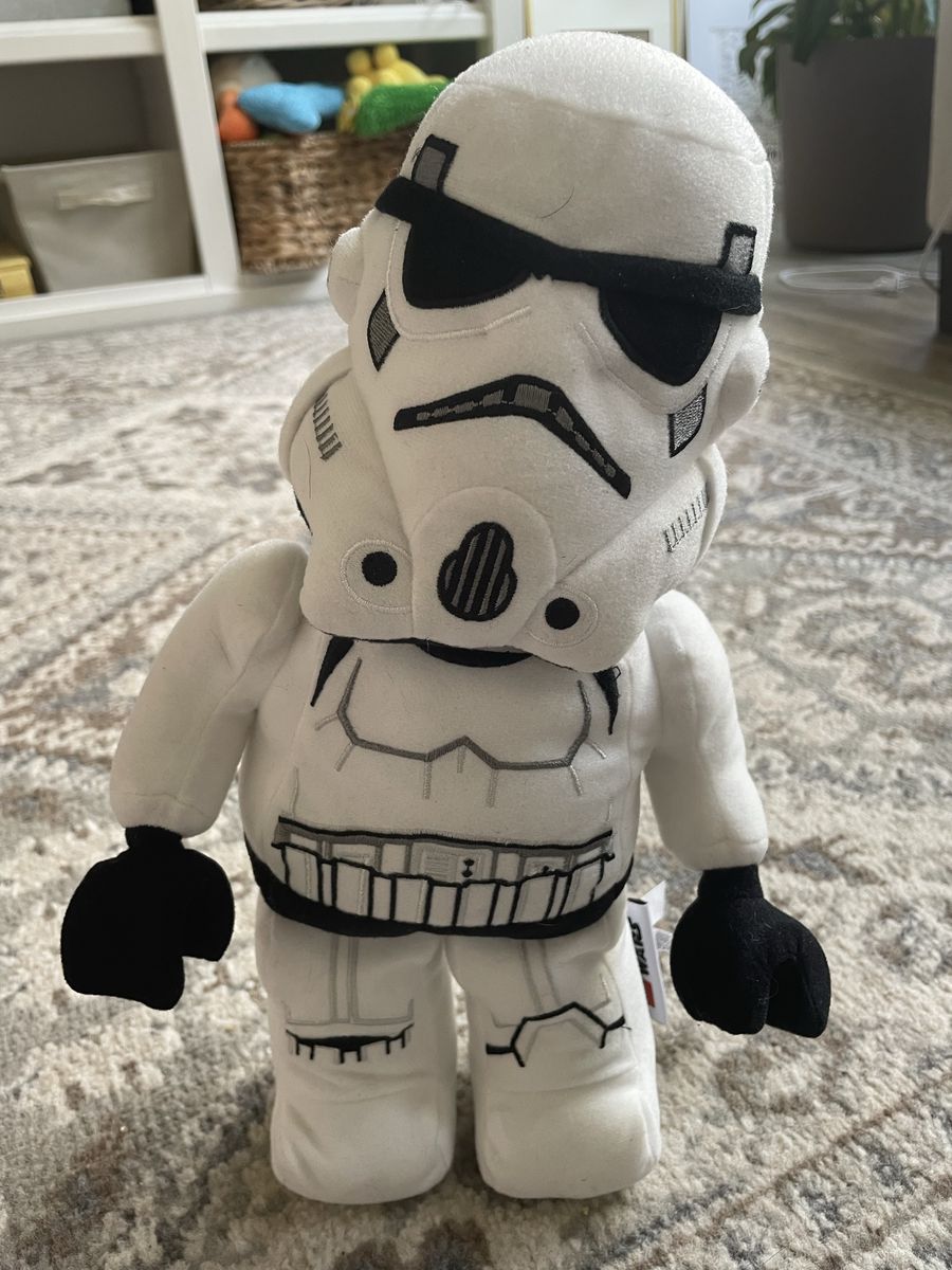 Lego Star Wars Plush Storm Trooper Minifigure Stuffed Animal Toy White Black 14"